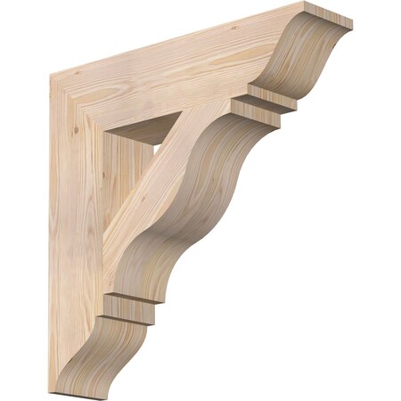 Ekena Millwork Funston Traditional Smooth Bracket, Douglas Fir, 5 1/2"W x 24"D x 24"H BKT06X24X24FST01SDF